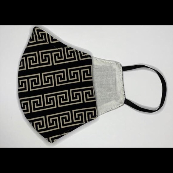 Meander Motif Face Mask | Nose Wire - Picture 3 of 5